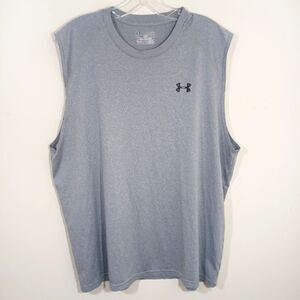 Under Armour Men's UA Sleeveless Tank Top Loose Muscle Shirt Medium M Grey